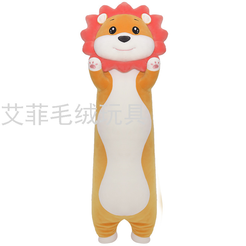 فدمى الأسد لديها أسد طويل وسادة طويلة مع دمى محملة بلعب محلاة Item Picture