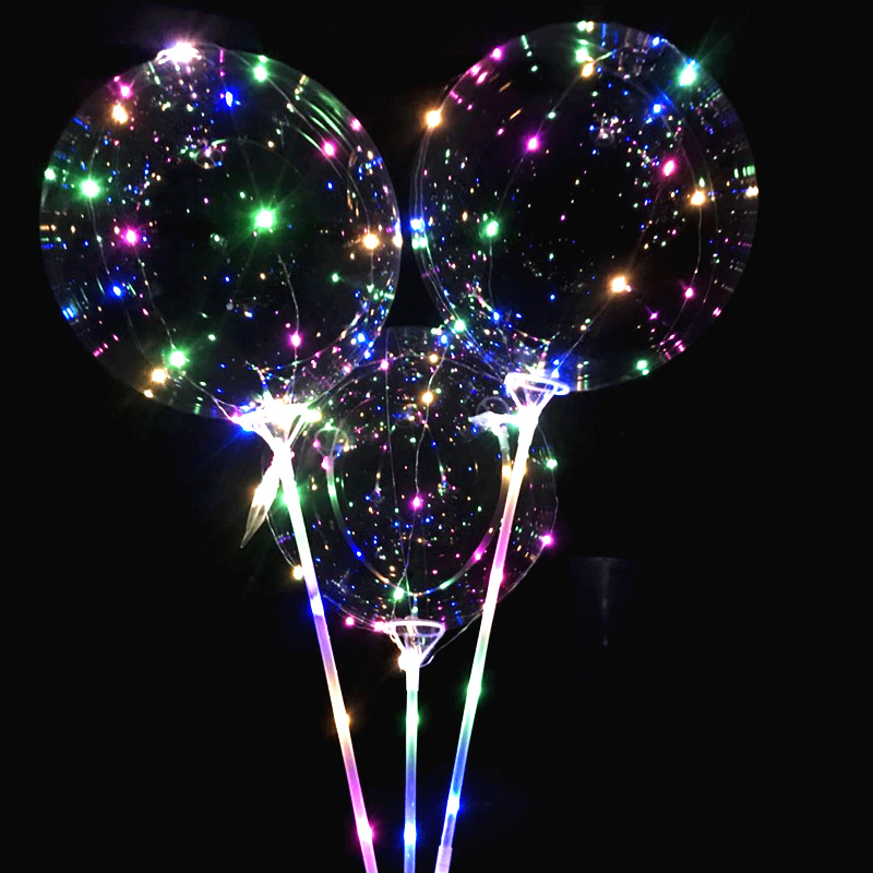 网红玩具波波球 儿童广场热卖地摊夜市玩具外贸透明带灯发光气球详情图4