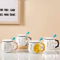 Hot cartoon cat ceramic mug cutie mug student water mug