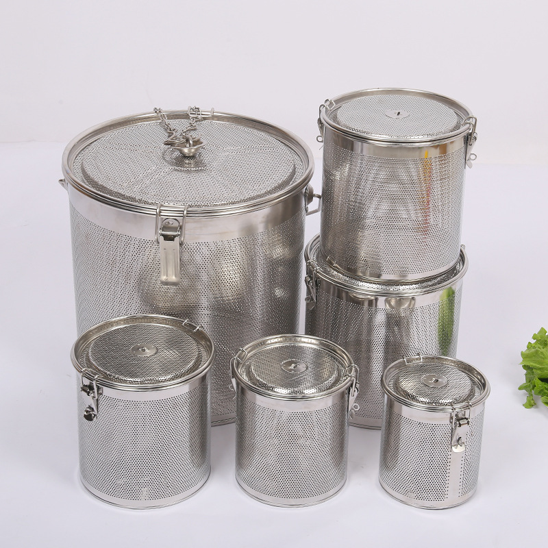Manufacturers directly for punching stainless steel brine pot brine basket soup mixing bag filter spices aniseed pot wholesale