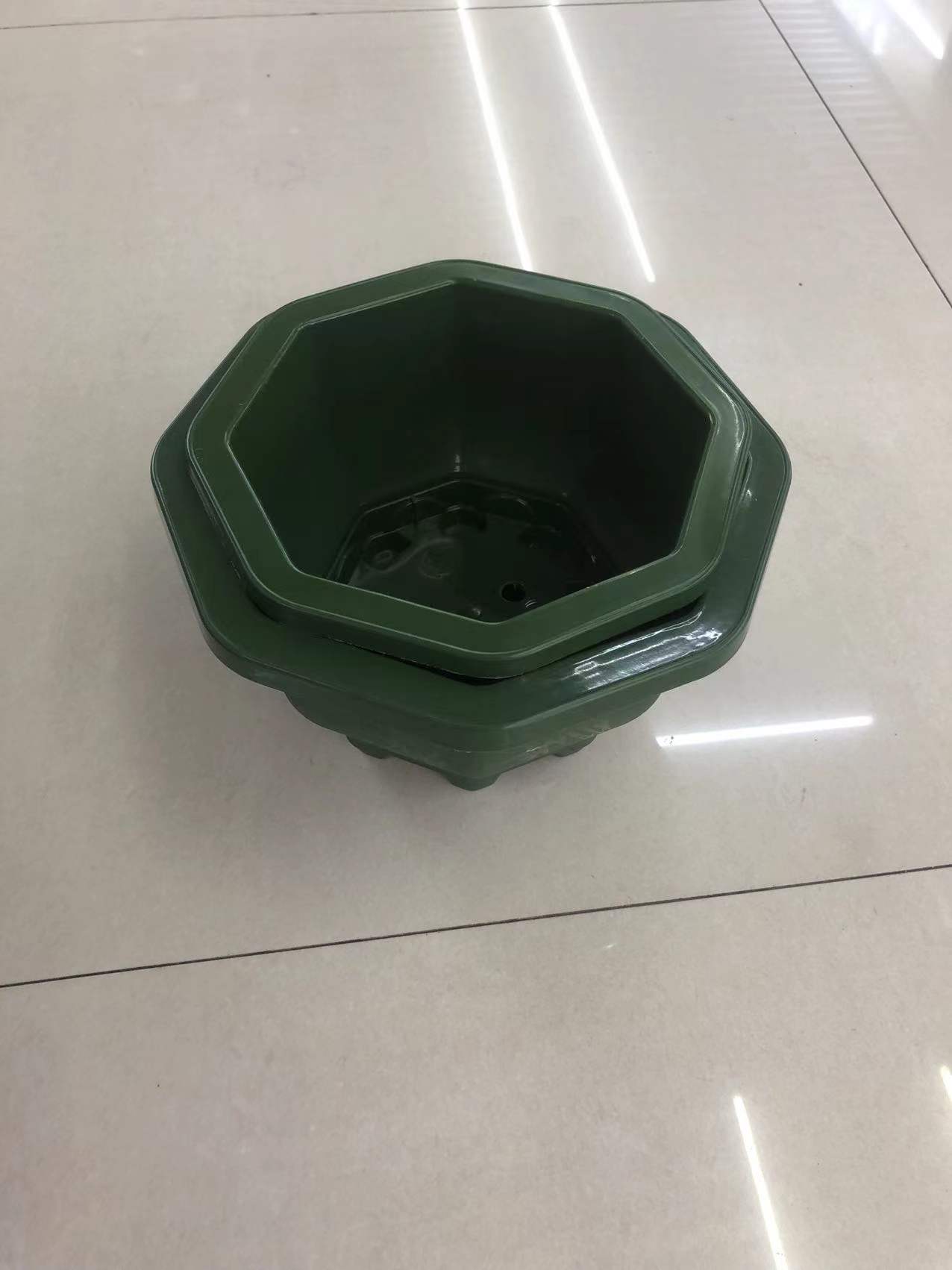 Wholesale plastic new flower POTS porcelain flower POTS 3831-3832 green flower POTS