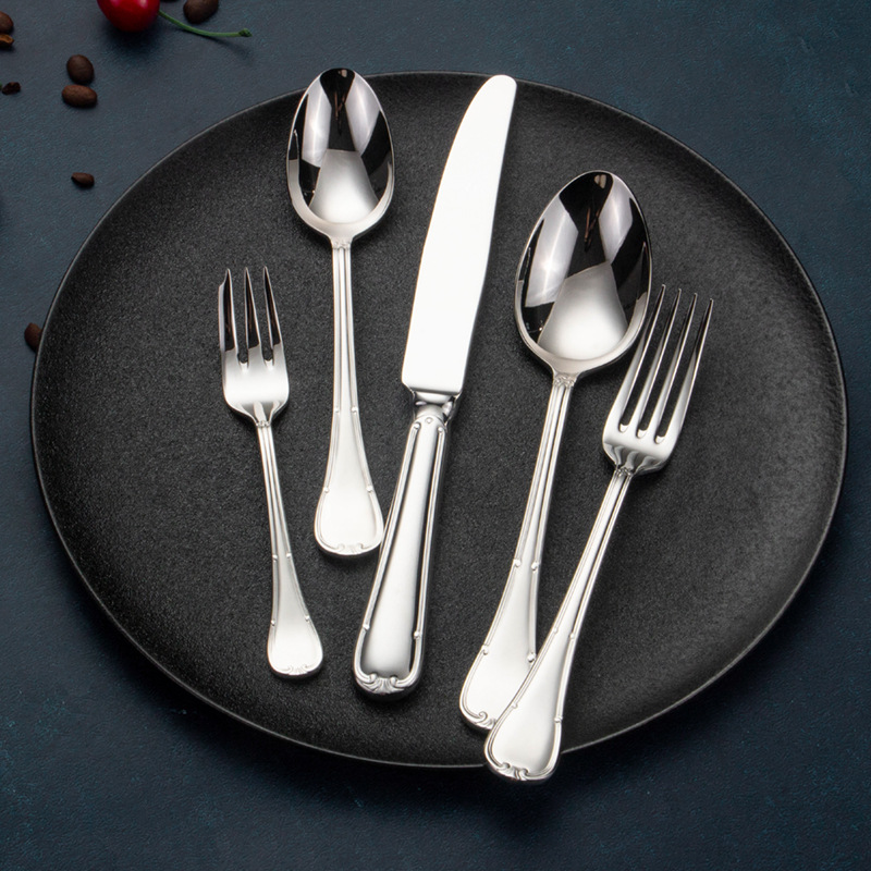 工厂直销 ins风镜光西餐餐具304不锈钢刀叉勺套装欧式风格餐具