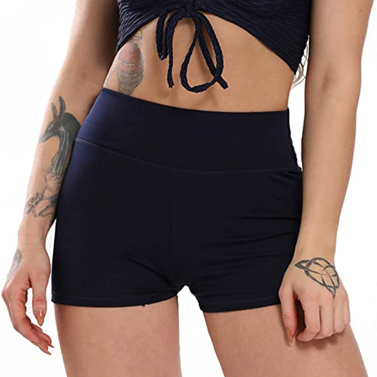 Nude slimming yoga shorts, high-waisted hip-lifting pants, fitness pants, cross-border clothing wholesale [no four stitches and six threads] details Picture