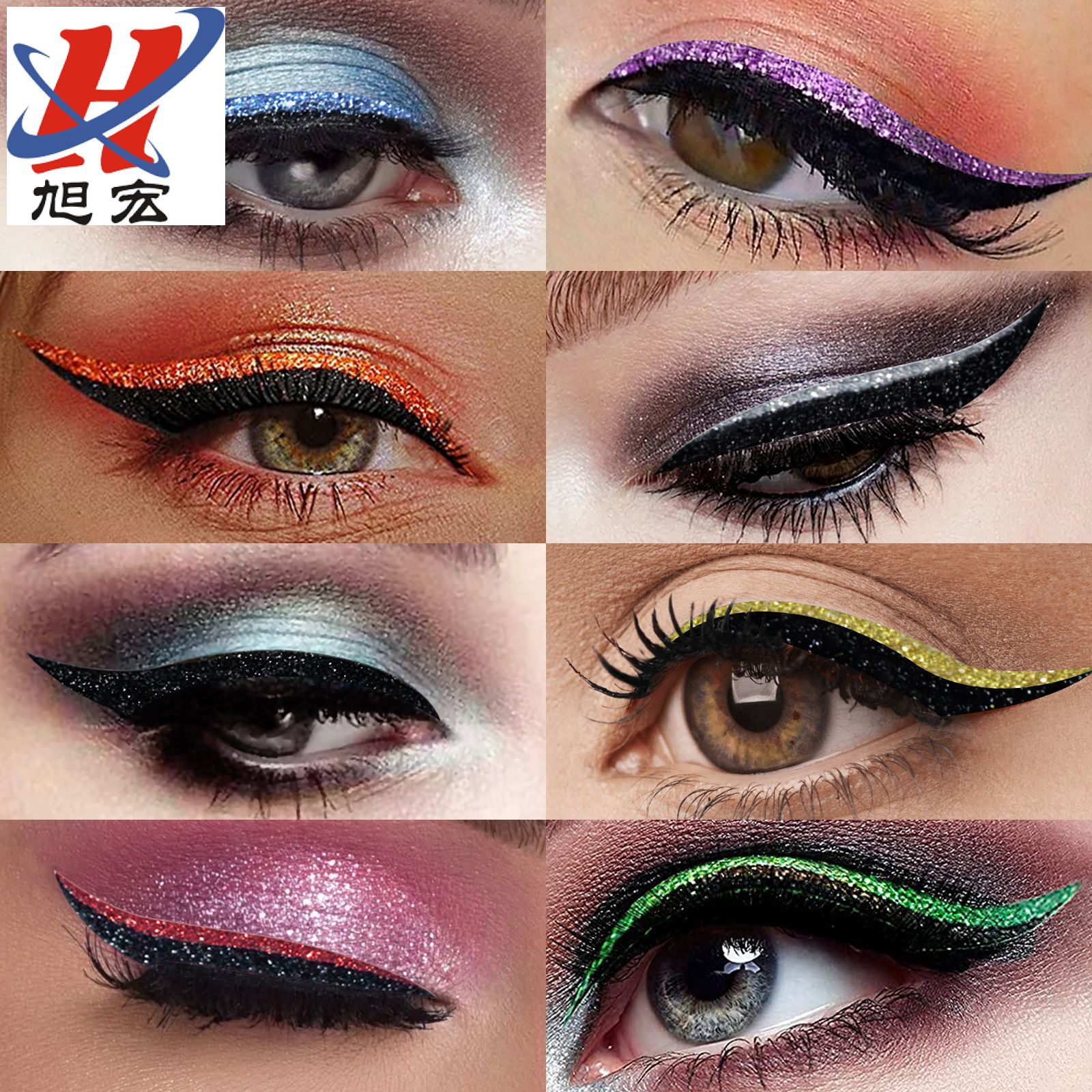 Best-selling party eyeshadow waterproof eyeliner stickers, 5 pairs of colored eyeliner stickers, double eyelid gold powder glitter eye stickers, discounted goods Application Scenario