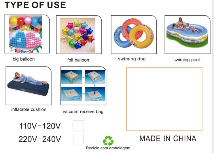 Electric air pump, electric air pump 73005, 408, 508 air pump, balloon air pump Application Scenario