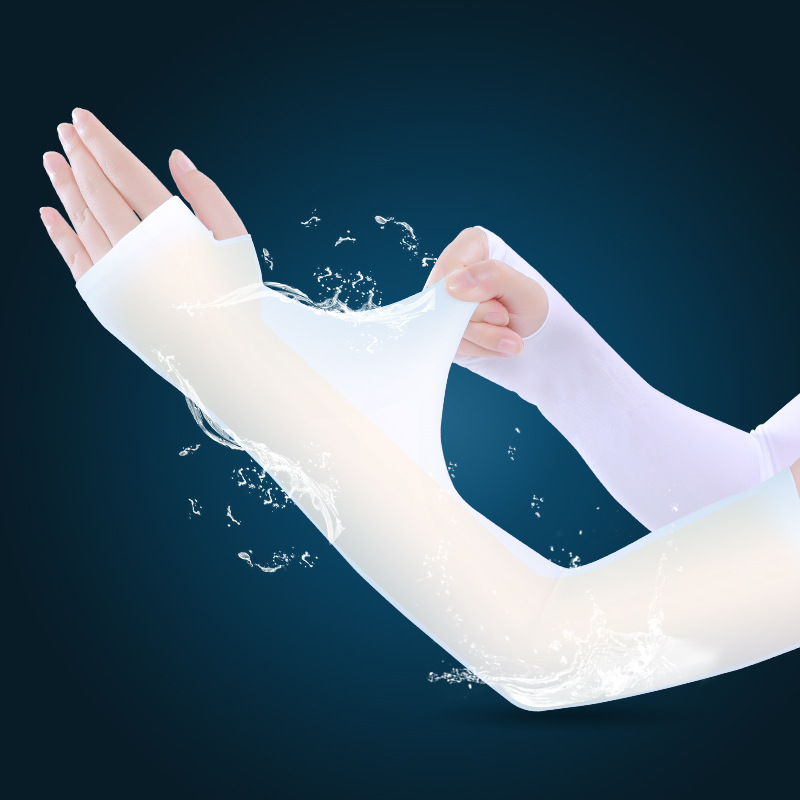 盒装套指夏季男女士冰袖 户外遮阳开车骑行防晒袖套冰丝手套