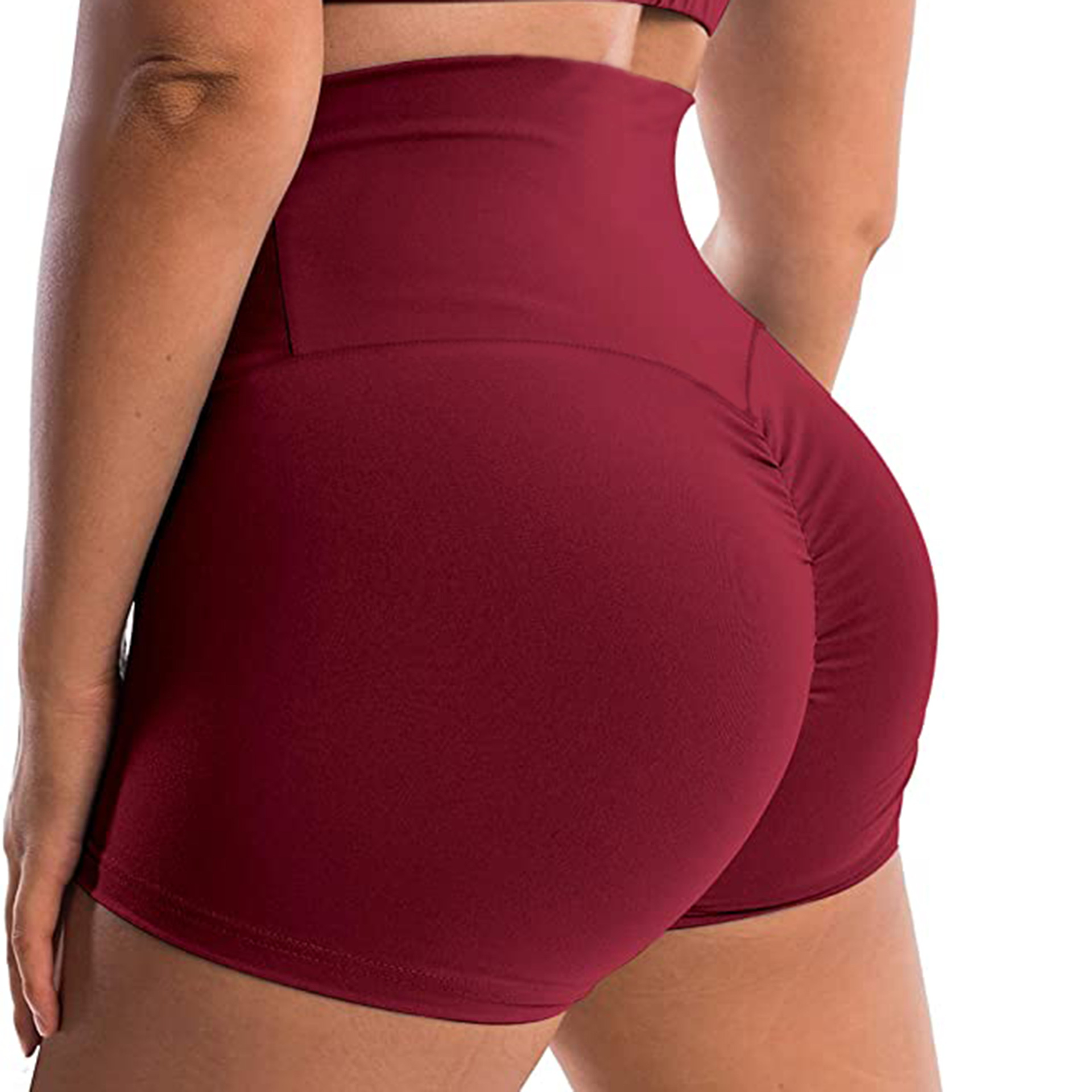 Nude slimming yoga shorts, high-waisted hip-lifting pants, fitness pants, cross-border clothing wholesale [no four stitches and six threads] Specification image