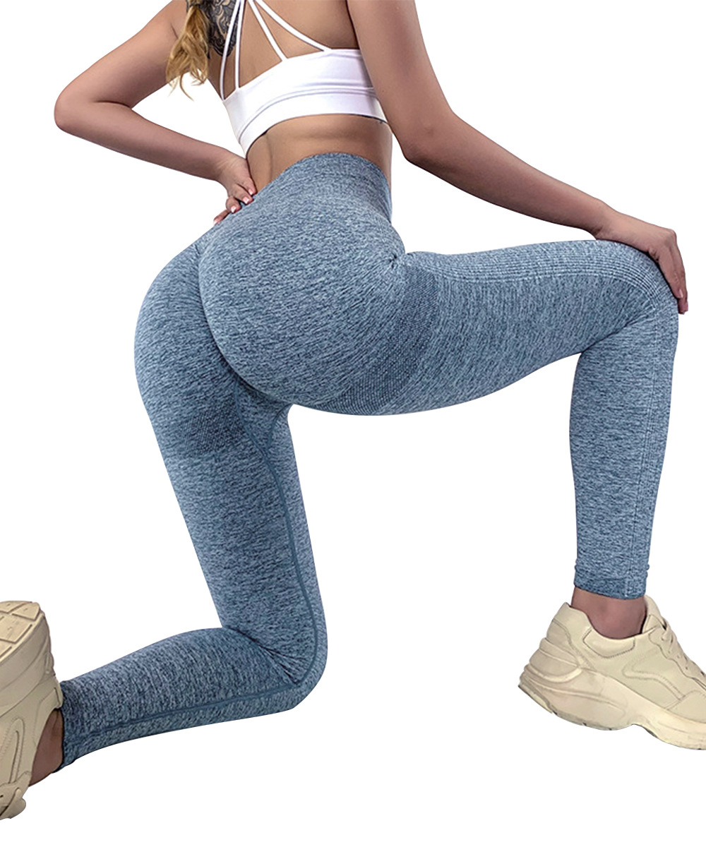 Best-selling seamless knitted hip-lifting, moisture-wicking yoga pants, fitness pants and sexy hip-lifting women's leggings in Europe and America details Picture