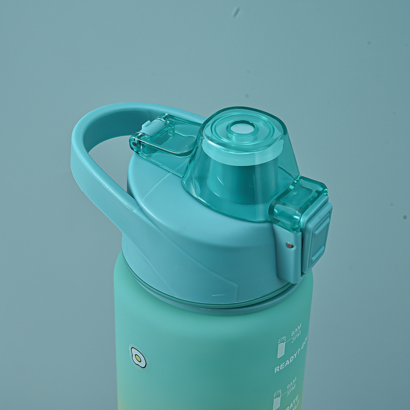 New gradient space cup, plastic cup, bouncing straw, sports cup, plastic water cup Specification image