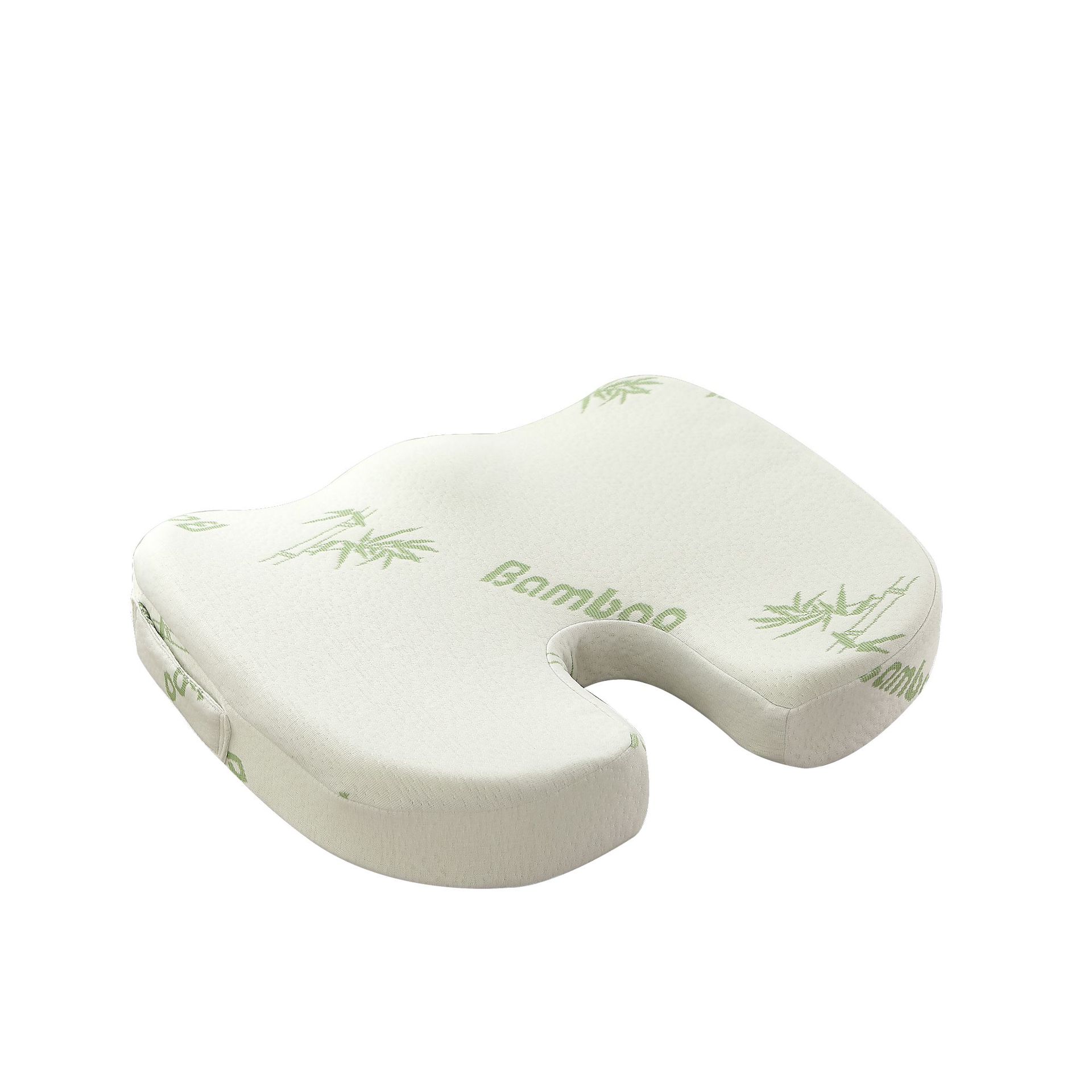 Office pressure-relieving breathable plastic slow-rebound memory foam anti-hemorrhoid cushion, bamboo fiber gel buttock mat Item Picture