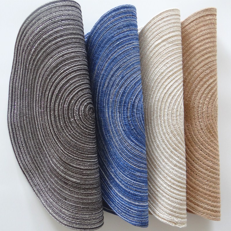 Nordic-style easy-to-maintain home dining table baking food background round heat insulation mat, cotton yarn imitation table mat details Picture