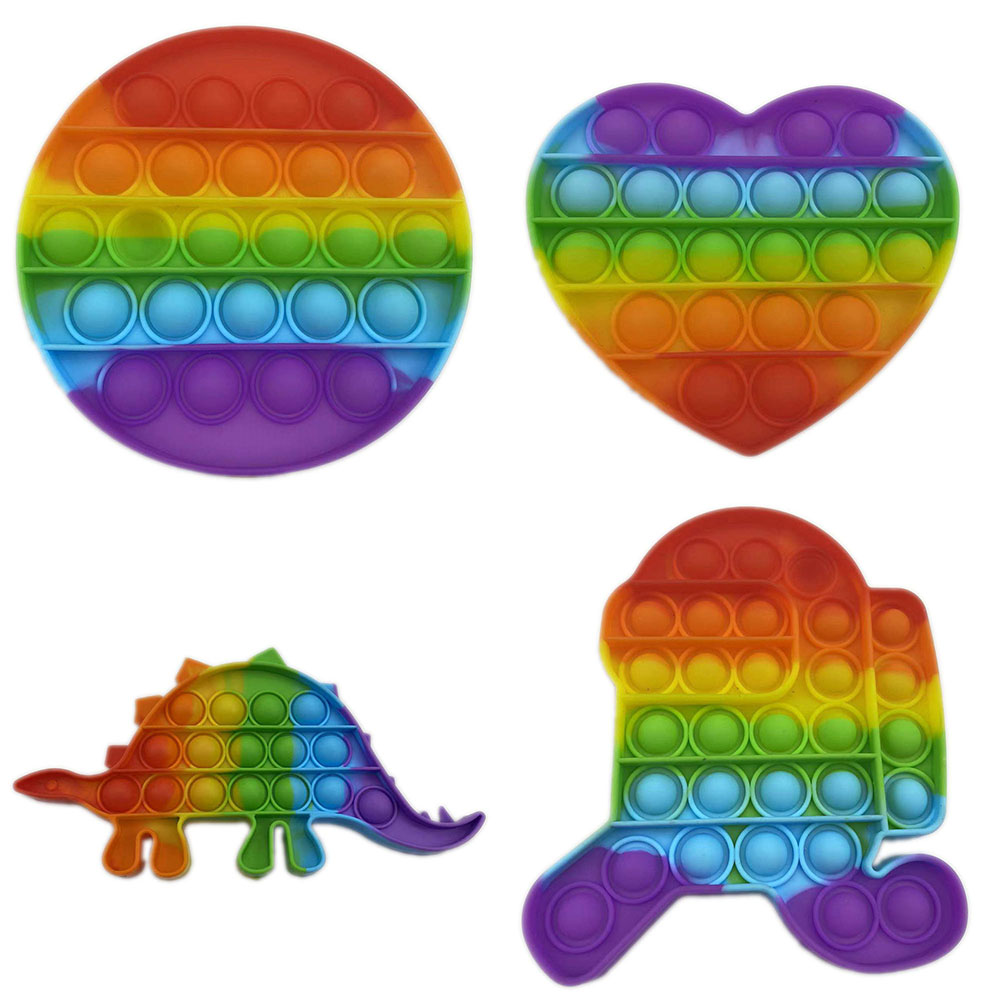 20款小号彩虹桃心圆形剑龙奔跑机器人灭鼠先锋儿童泡泡乐益智玩具