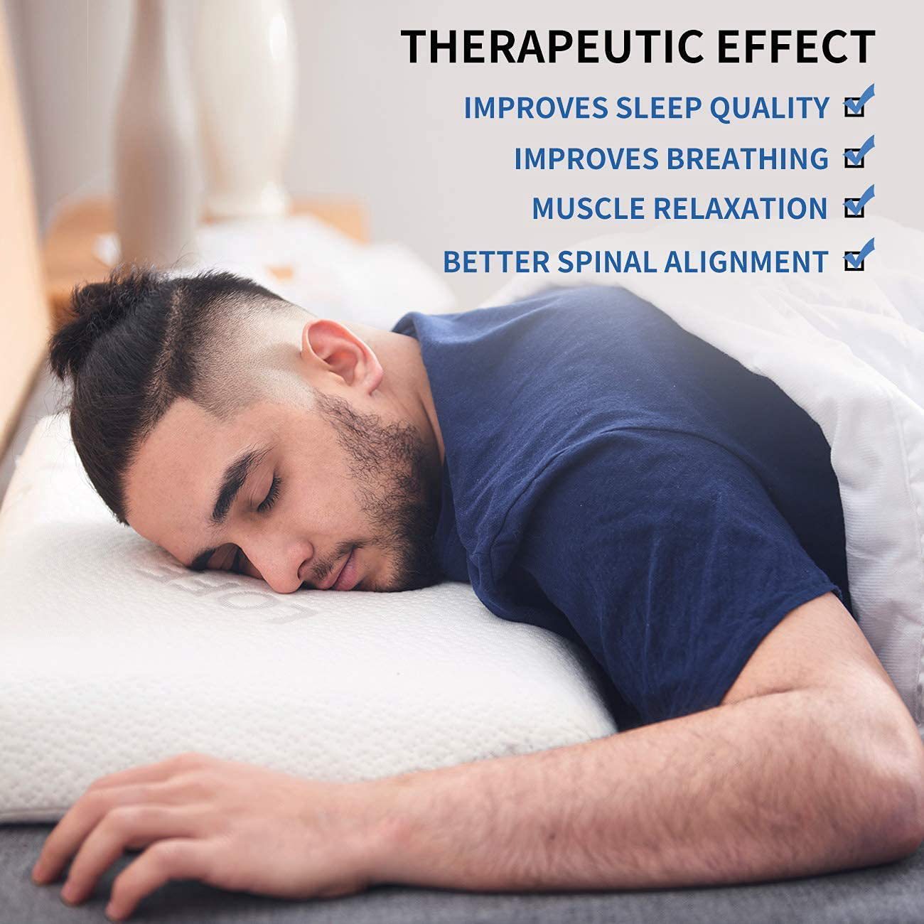 Cross-border best-selling pillows for sleeping on your stomach: Space memory foam pillows, stomach pillows, Super Bo pillows, gel pillows details Picture
