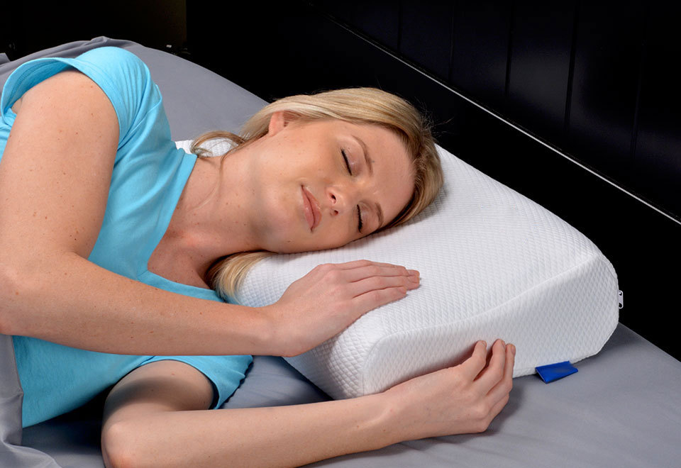 Wavy perforated breathable slow rebound memory foam pillow, high and low pillow, breathable pillow, gel pillow, cervical pillow Item Picture