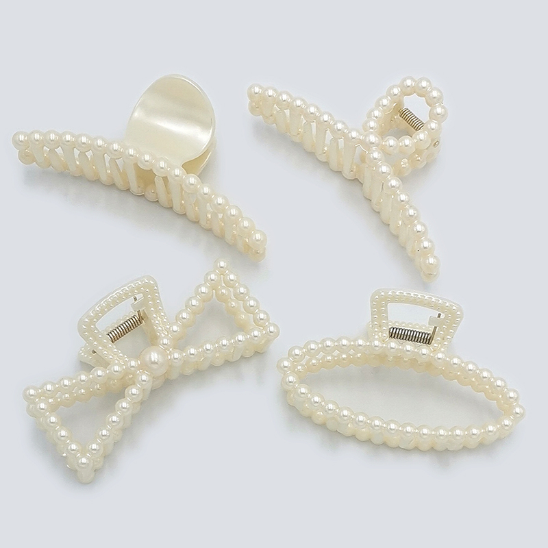 A1134 medium-sized pearl hair claws, hair clips, hair accessories, bangs clips, Japanese and Korean accessories supply Specification image