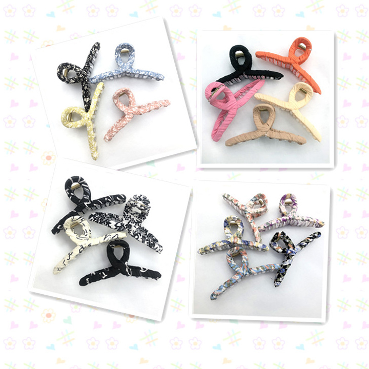 A2346 wrapped fabric fashionable large hair claws, hair clips, hair accessories, bangs clips, Japanese and Korean accessories supply