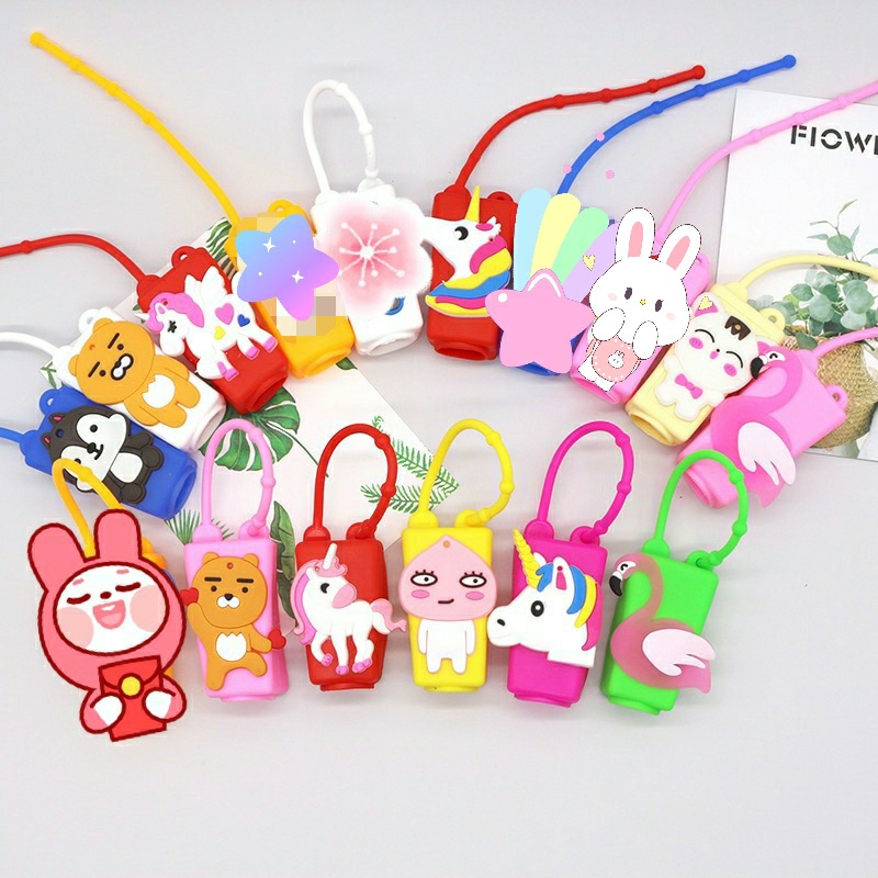 Liquid hand sanitizer bottle cover cartoon creative silicone perfume bottle cover 30ml hand sanitizer thumbnail