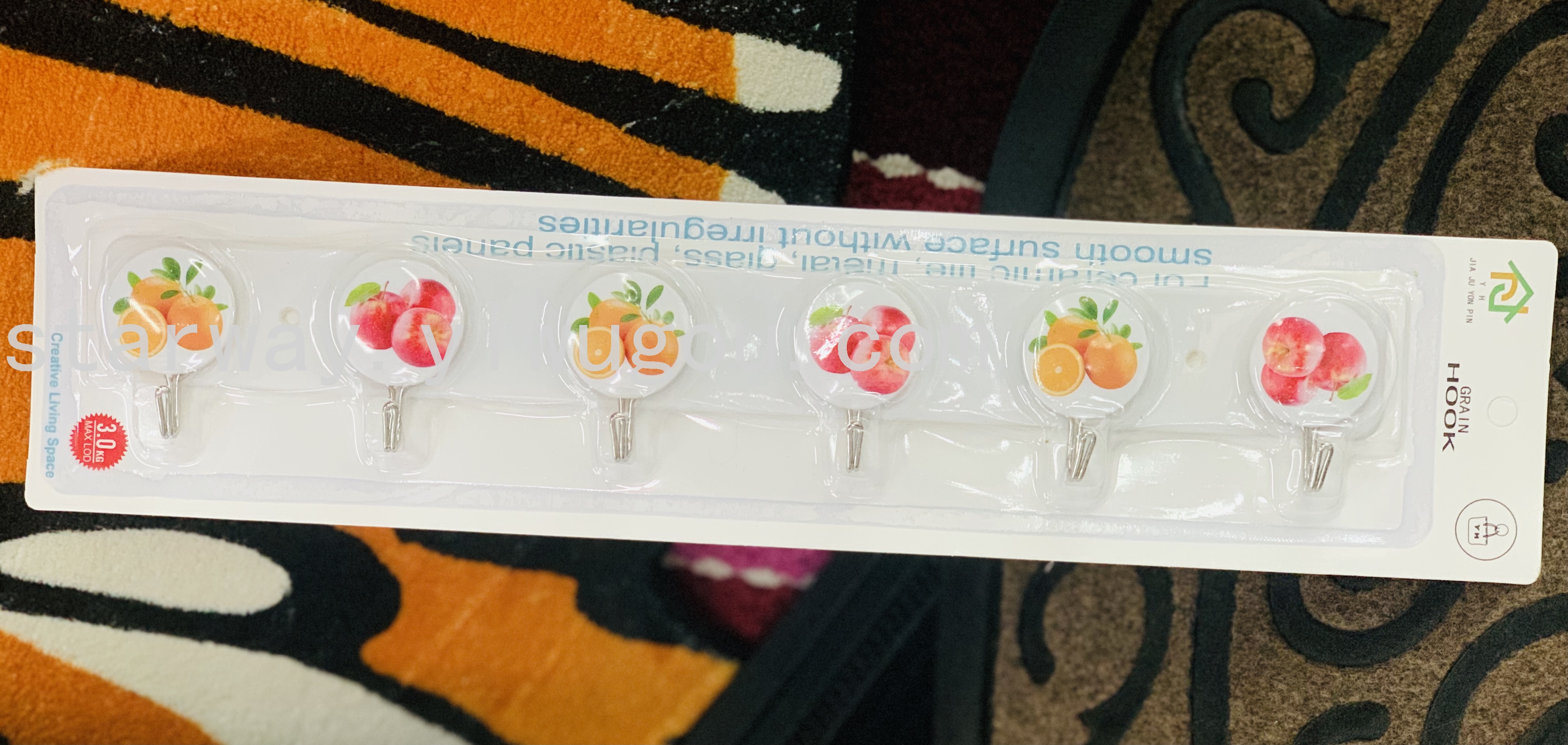 Fruit sticky hook, cartoon sticky hook, strong sticky hook, no-drilling sticky hook, convenient sticky hook, card suction sticky hook details Picture