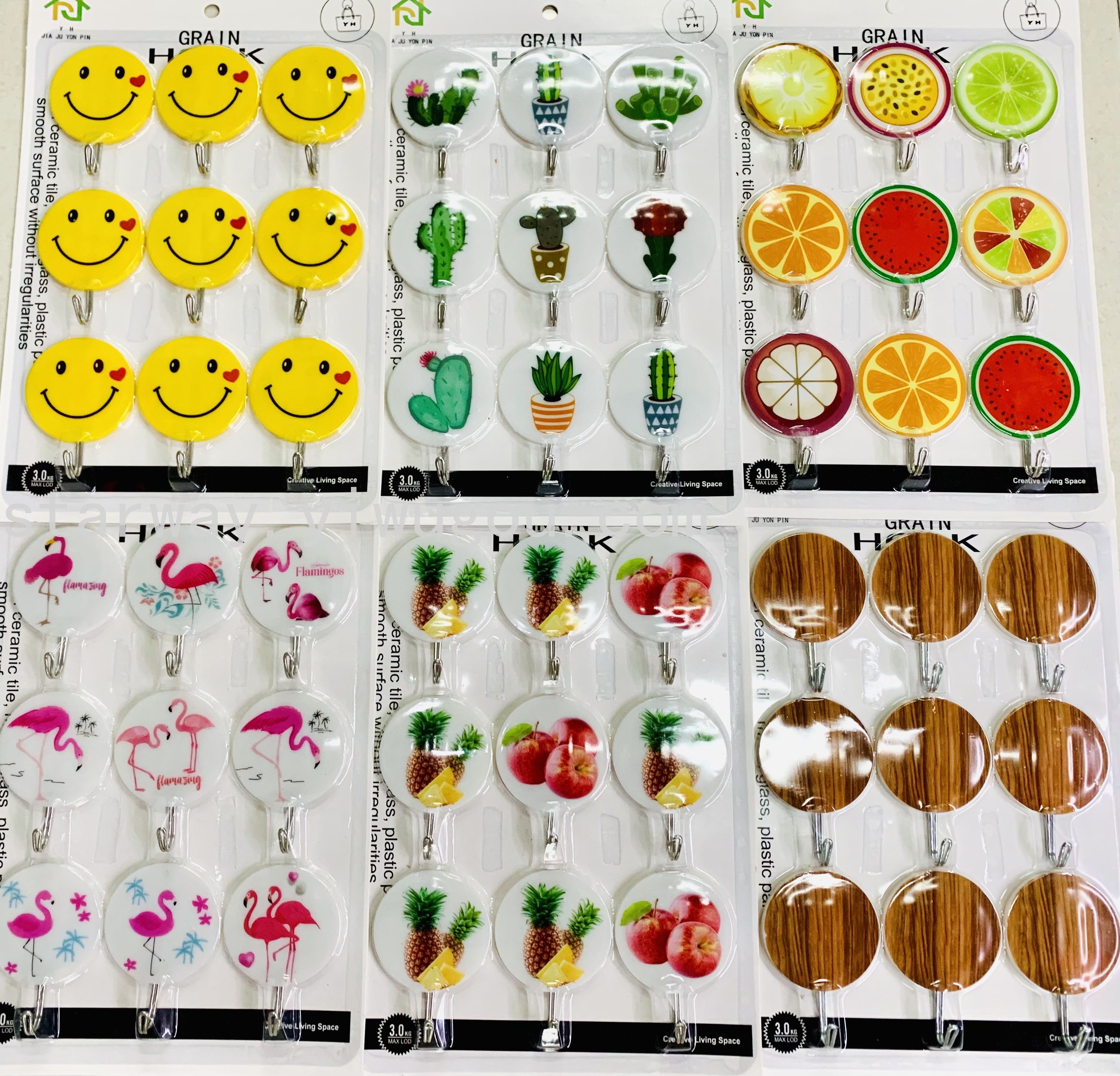 Fruit sticky hook, cartoon sticky hook, strong sticky hook, no-drilling sticky hook, convenient sticky hook, card suction sticky hook Item Picture