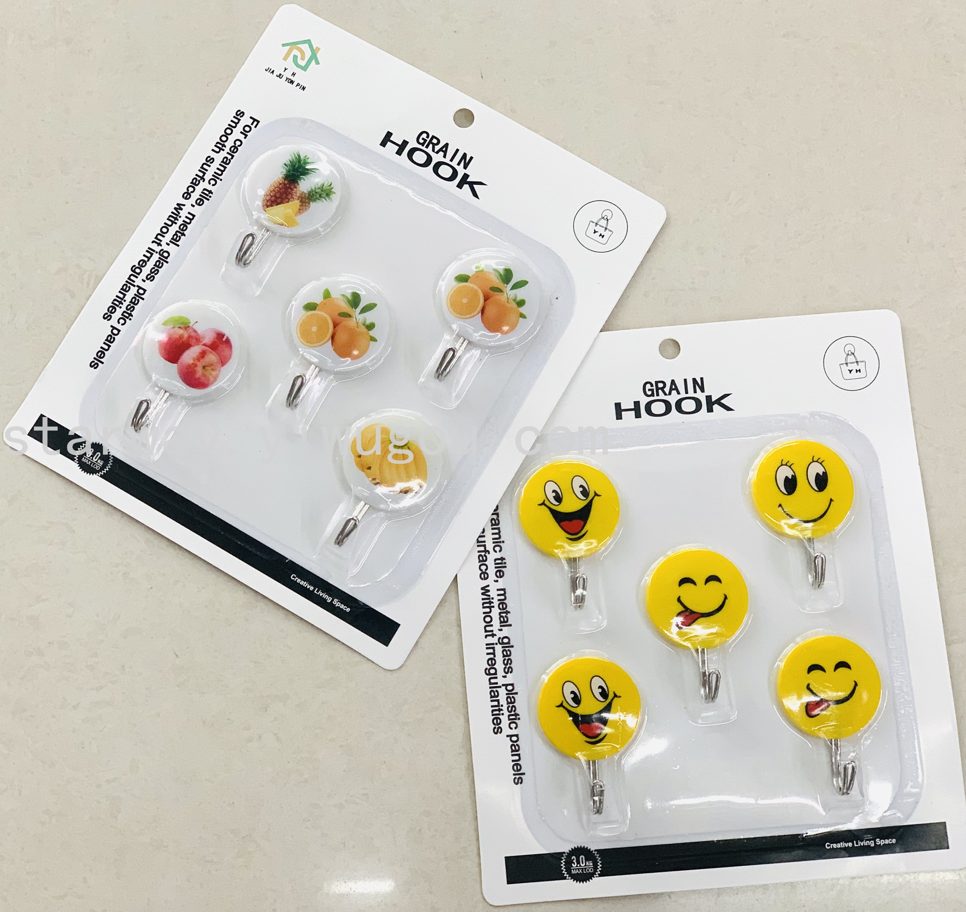 Fruit sticky hook, cartoon sticky hook, strong sticky hook, no-drilling sticky hook, convenient sticky hook, card suction sticky hook Specification image