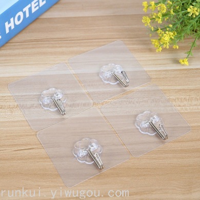 Strong adhesive hook naked transparent hook stall new products nail-free waterproof hook wonderful paste