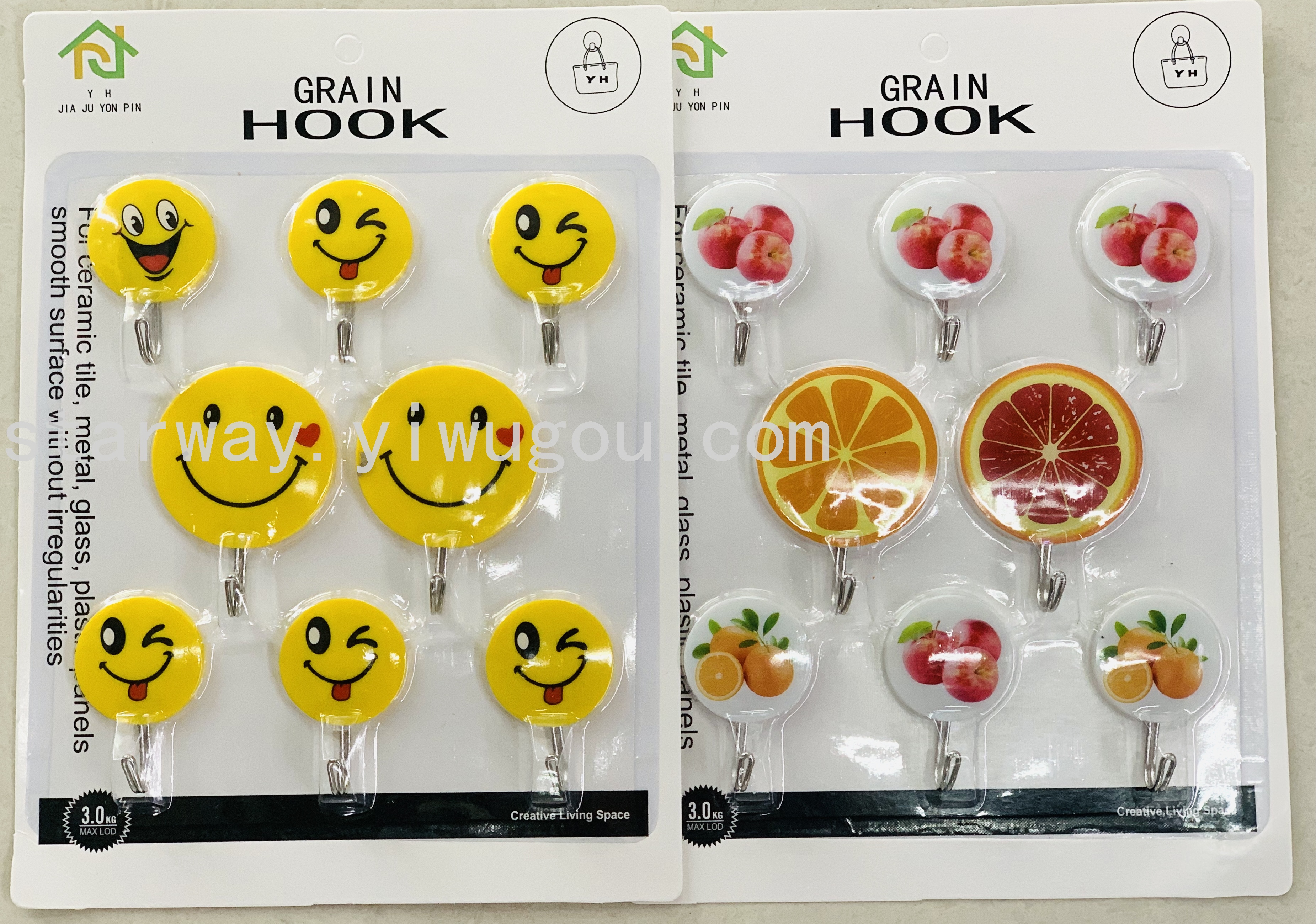 Fruit sticky hook, cartoon sticky hook, strong sticky hook, no-drilling sticky hook, convenient sticky hook, card suction sticky hook Specification image
