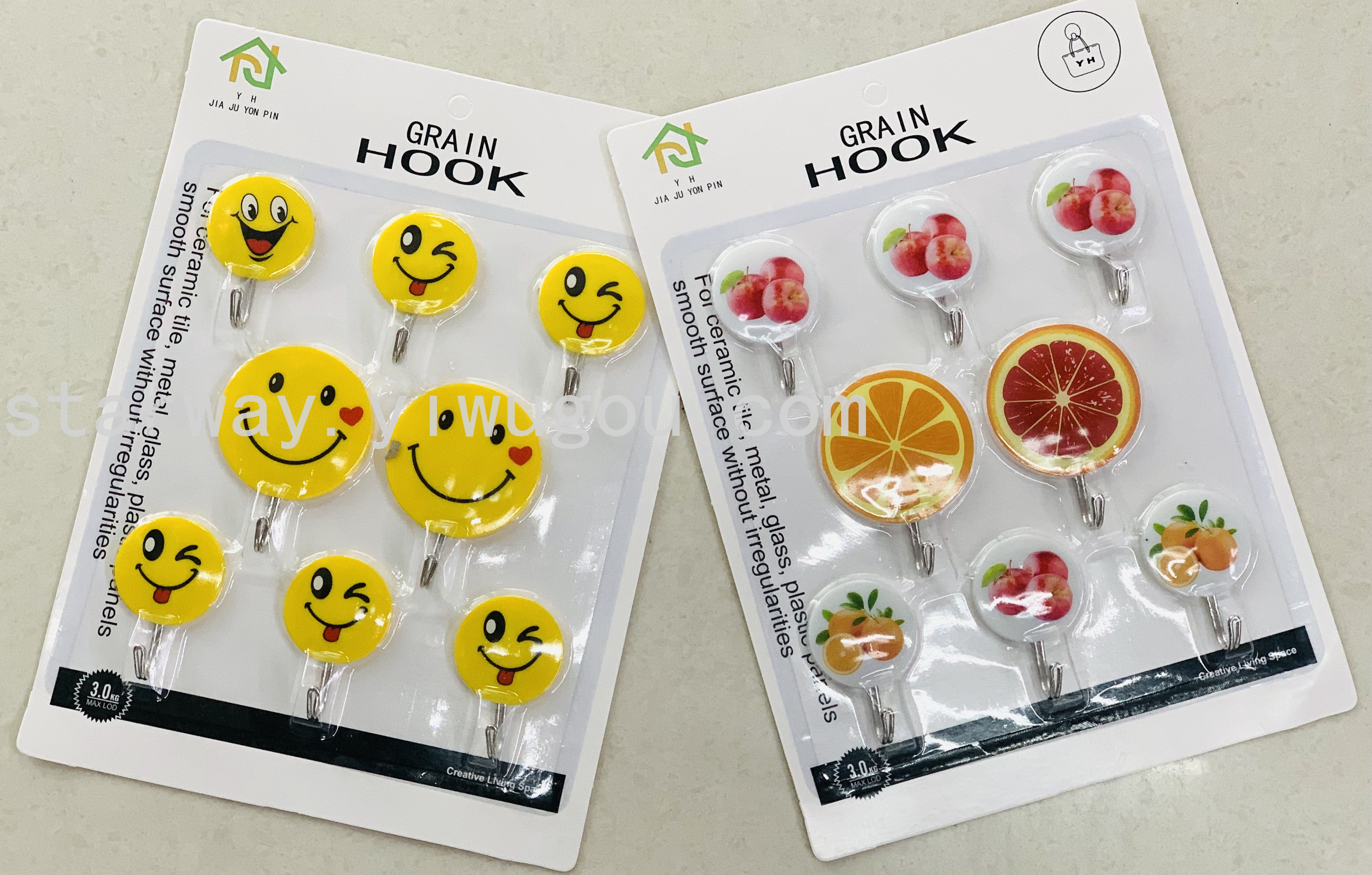 Fruit sticky hook, cartoon sticky hook, strong sticky hook, no-drilling sticky hook, convenient sticky hook, card suction sticky hook Item Picture