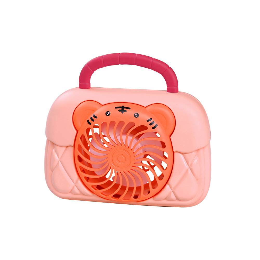 2022 New handbag charging mini fan, portable mini usb charging fan with light, company gift logo Item Picture