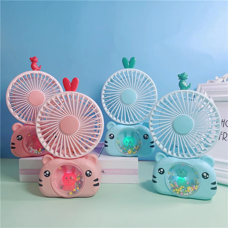 New camera fan, USB charging, Tiger Year gift fan, student pencil sharpener, USB charging, night light fan Specification drawing