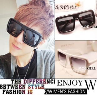 A08-9919 new large square European and American popular sunglasses/ultra black fashion street shot sunglasses wholesale