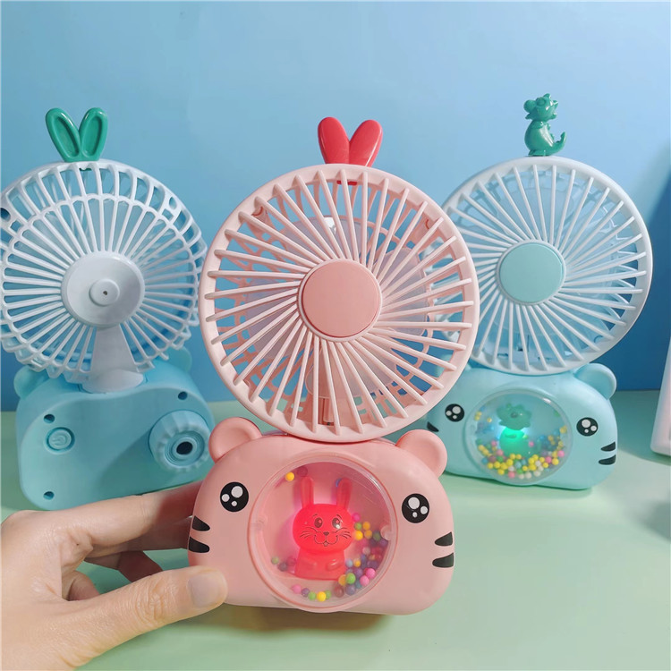 New camera fan, USB charging, Tiger Year gift fan, student pencil sharpener, USB charging, night light fan full figure