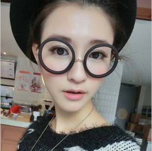 Summer fashion round frame crown prince mirror round frame young master mirror frame South Korea flat light frame