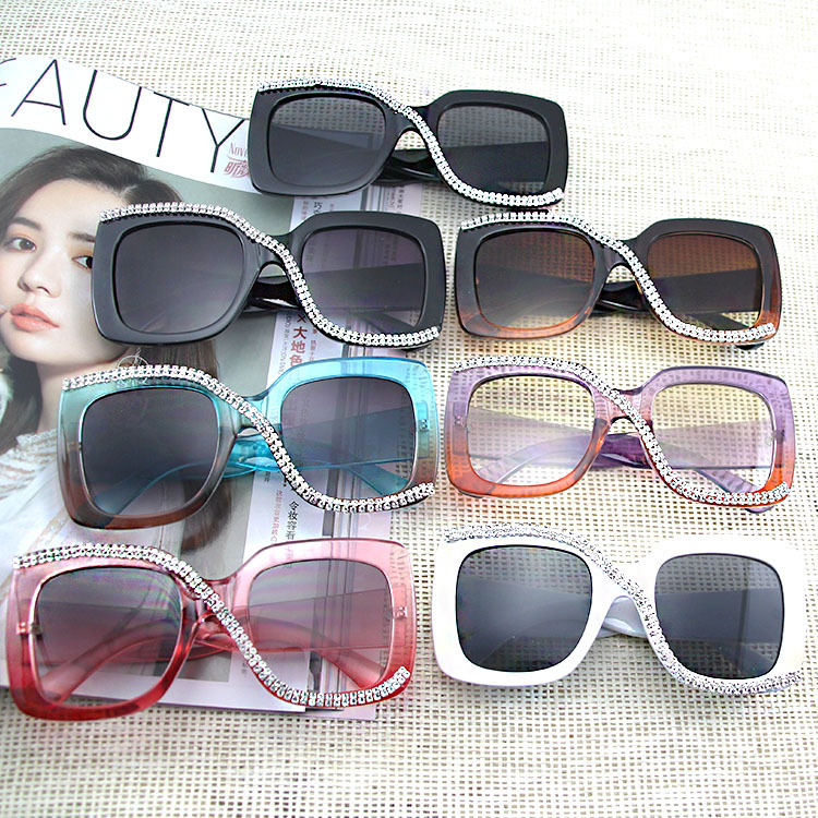 New fund sets diamond sunglass euramerican net red is the same as handwork diamond glasses vogue 100 match square frame sunglasses 10690 thumbnail