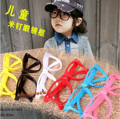 Baby decorative glasses frame for men/women fashion simple rice nail glasses for children frame gift customization