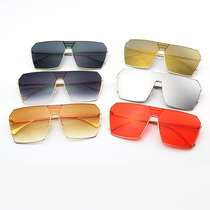 2019 Men's fashion new sunglasses retro sunglasses square long face sunglasses cross border