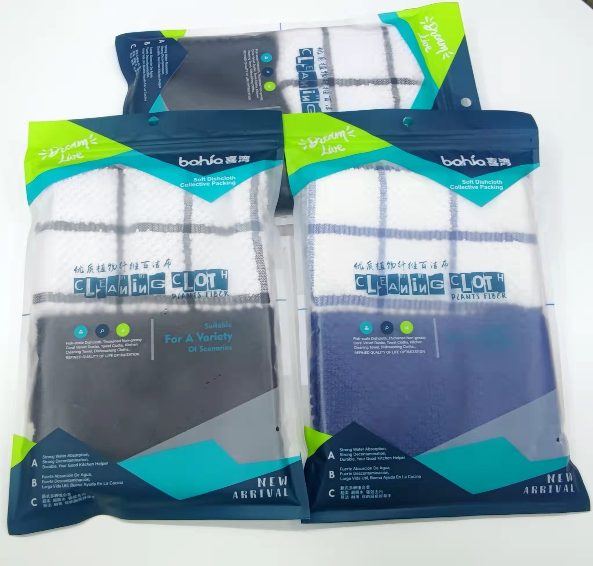 Pure cotton checkered cloth, plain cloth, dishcloth, kitchen cleaning towel, all-cotton absorbent tea towel Application Scenario