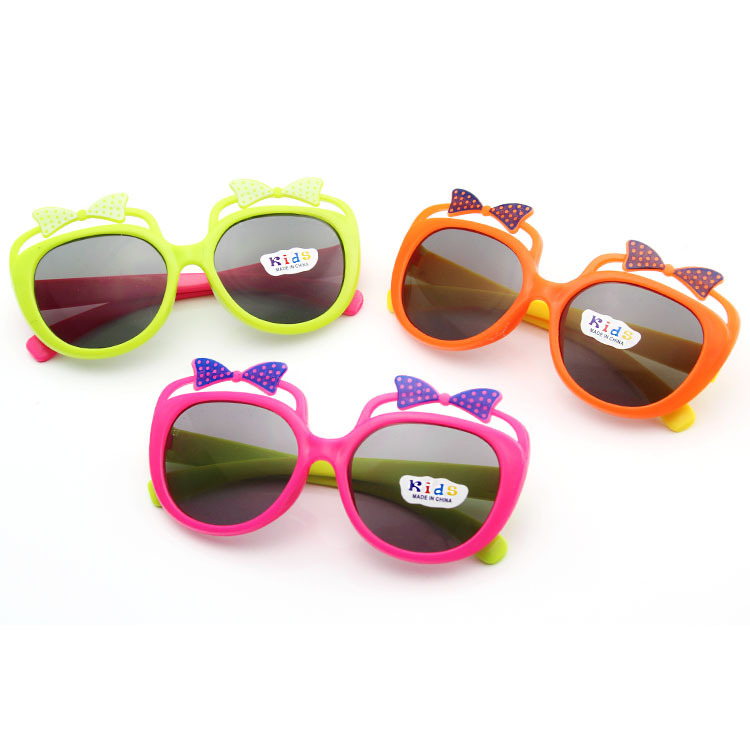 Sunglasses girls glasses uv protection plait double bow girls baby cartoon sunglasses trend girls