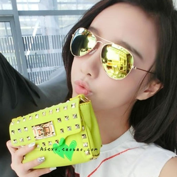 Metal [Polarizer] Huang Xiao Star Style Men's Driver sunglasses Women's sunglasses (unpacked)