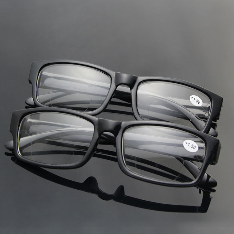 New hot double reading glasses fashion far and far dual-use presbyopia glasses men and women office glasses wholesale