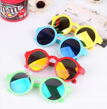 2017 Children's glasses color mercury pieces Baby sunglasses fashion kids sunglasses