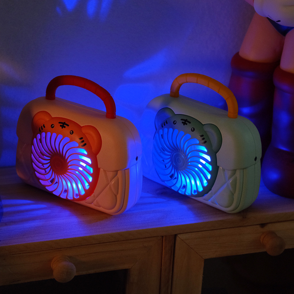 2022 New handbag charging mini fan, portable mini usb charging fan with light, company gift logo Application Scenario