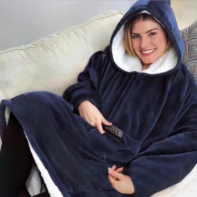 Otoño invierno comercio exterior americano visón de terciopelo de padres manta de TV casual hollow lazy mantas mantas de casa caliente Specification image