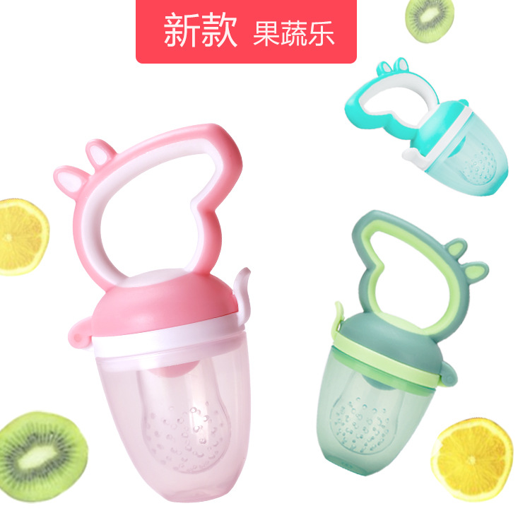 Baby Fruit and Vegetable Fun Little Deer Little Pig Fruit Complementary Food Bite Bag Baby Teething Stick Item Picture