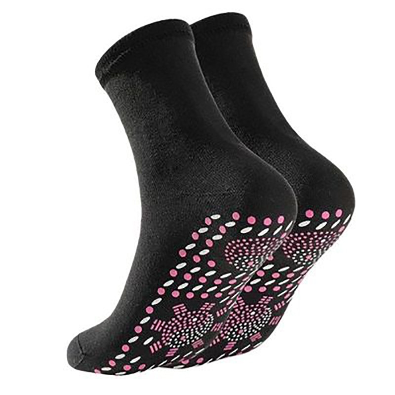 Self-heating socks, health massage socks, self-heating tourmaline mid-calf thickened warm foot socks, heat moxibustion cold-proof socks, universal Item Picture
