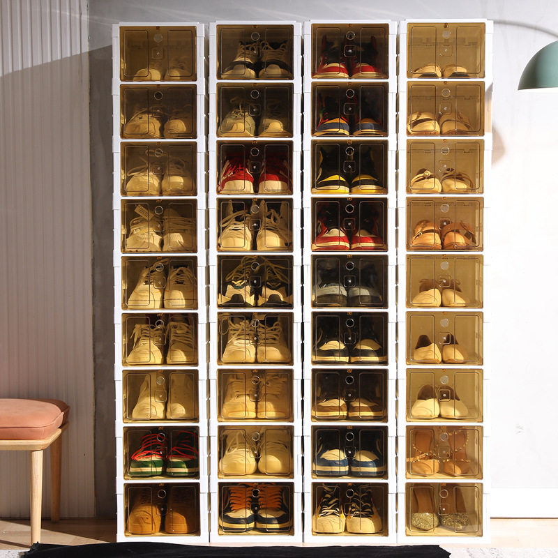 免安装鞋盒透明抽屉式鞋子收纳盒鞋柜网红收纳省空间折叠鞋架