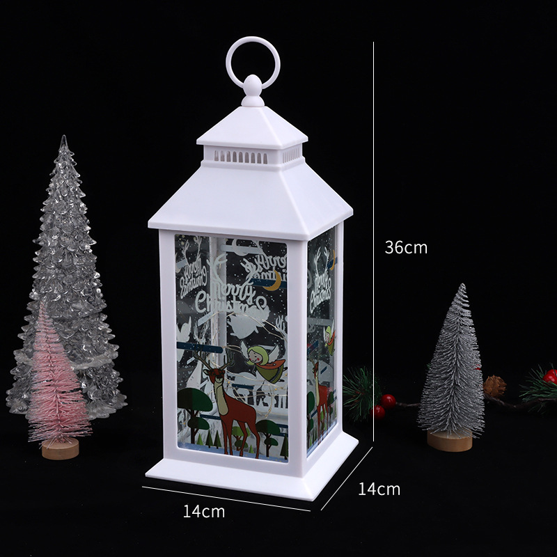 New LED Christmas copper wire string lantern, snowman Santa Claus pattern lantern, holiday party decoration wholesale Item Picture