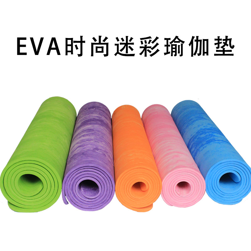 EVA173*61*0.4cm迷彩压纹健身垫瑜伽垫防潮防滑跨境东南亚爆款