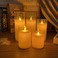 玻璃平口电子蜡烛火焰摇摆LED蜡烛灯浪漫家居气氛道具摆件图