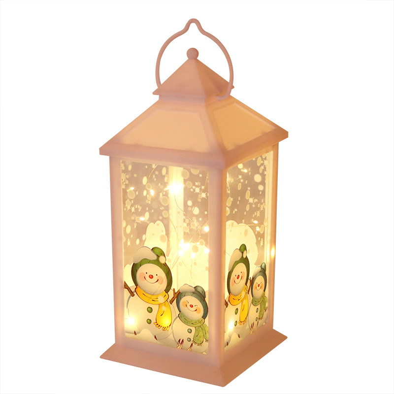 New LED Christmas copper wire string lantern, snowman Santa Claus pattern lantern, holiday party decoration wholesale Application Scenario