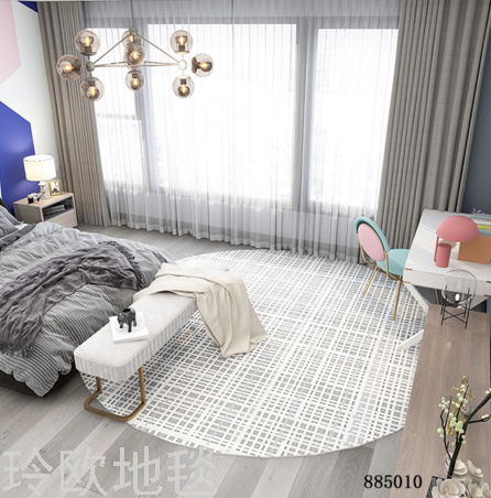 Ling European Nordic style simple bedroom carpet living room coffee table home washable carpet floor mat details Picture
